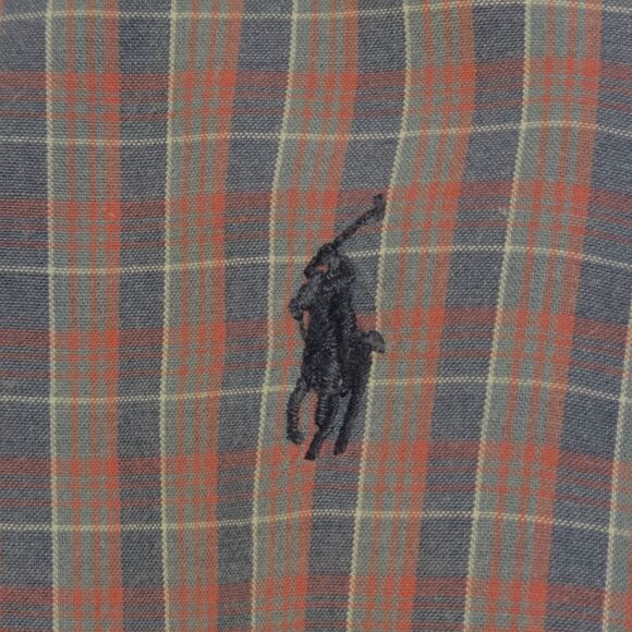 👔 Ralph Lauren Blue Label Shirt – Men's M – Red White Blue Tartan – Long Sleeve - Picture 5 of 10